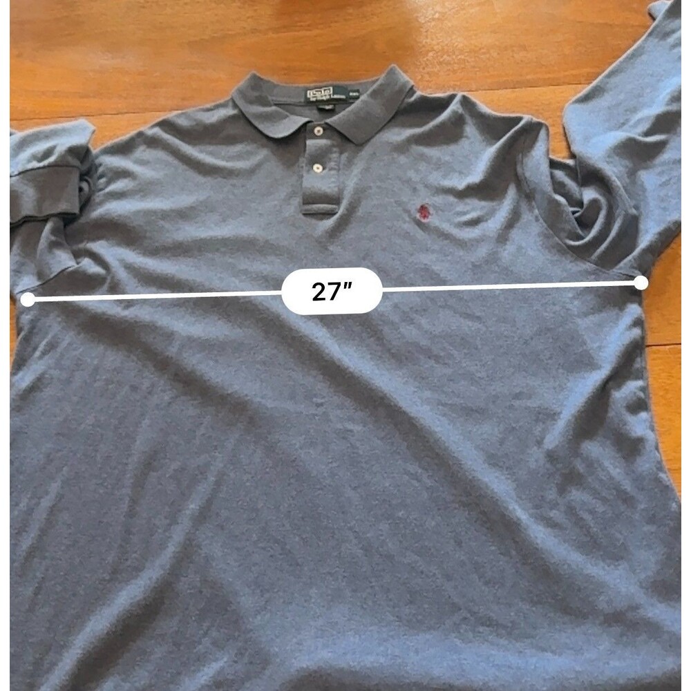 Polo Ralph Lauren Long Sleeve Polo Shirt Men’s 2XL Classic Preppy Pony Blue - Picture 6 of 8